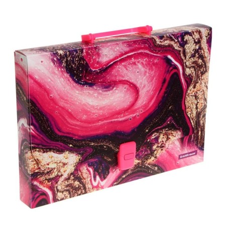 A4 Portfire folder, 1 department, 800 μm, Erichkrause Marble Amethyst, up to 350 sheets, with a pattern-1