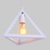 Squirry of the suspension "Pyramid" 1x40W E27 white 16x16x116 cm