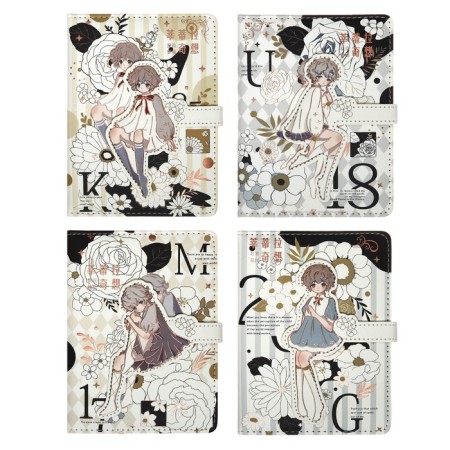 Gift notebook, A6, 100 sheets, a colored block, with a curly knife on a magnet, "anime", mix