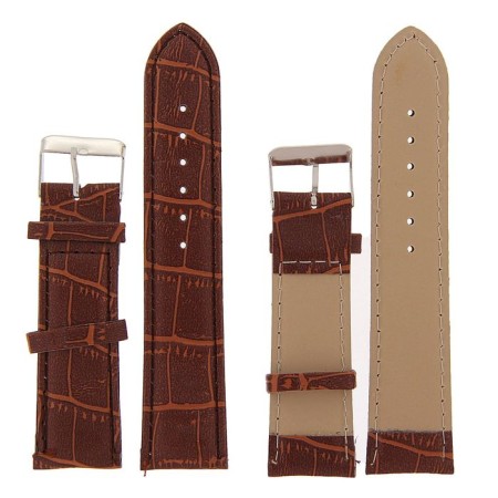 Solomon watch strap, 22 mm, eco-leather, L-19 cm, brown-1