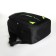 Youth backpack with a zipper, 4 pockets, black/green color