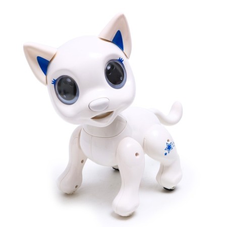 Robot dog "Peter" IQ Bot, on the control panel, interactive: sound, light, on batteries, white-1