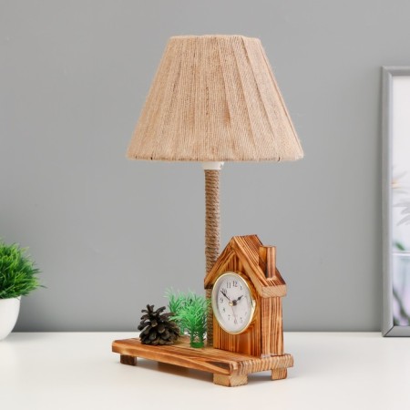 Table lamp with a clock "House" E14 15W 19x18x35 cm-3