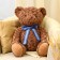 Soft toy "Bear" curly, 70 cm, brown color