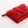 Women's wallet on the button, red color