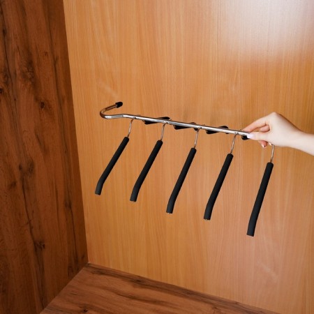 Shoulders - hangers for clothes multi -level share, 40 × 50 cm, black color-5