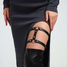 Drinking on the leg, black color