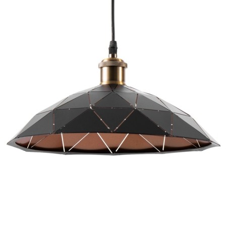 Suspension Bayerlux "perforation" E27 Black-gold 33x33x20-120cm-1