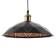 Suspension Bayerlux "perforation" E27 Black-gold 33x33x20-120cm