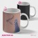 Mug - chameleon ceramic shares “eating”, 350 ml, white color