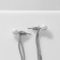 Earrings with pearls "chains" bead, white color in silver