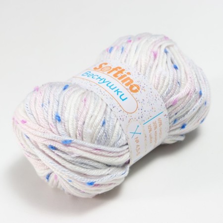 Yarn 60% acrylic, 30% cashmere, 10% silk "spring" 50 g 80 m color 03a white-1