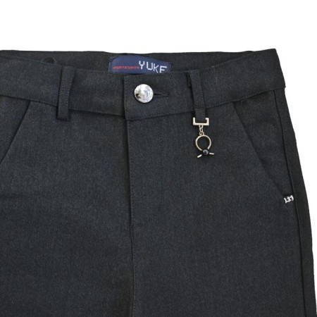 Pants for girls, height 158 ​​cm, black-gray color-1