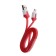 Oxion DCC328, MicroUSB - USB, charging + data transfer, 1 m, flat, red