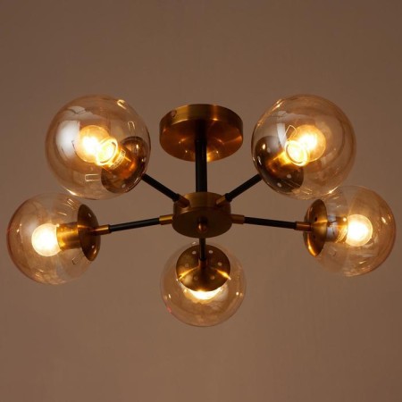 Economic chandelier Nick 5x60W E27, bronze60x60x21 cm-2