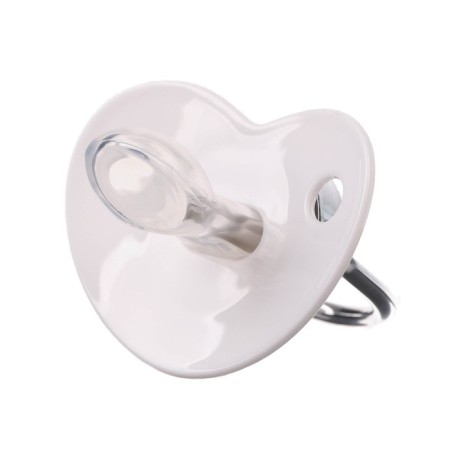 Nipple - orthodontic dummy, I love mum, with cap, +6 months, gray/silver, rhinestones-2