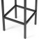Har loth metal stool/velor, black/green 35x35x65 cm