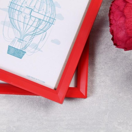 Photo frame plastic L-5 15x21 cm red (plastic screen)-5
