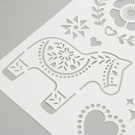 Plastic stencil "Pony" 16x22 cm-2