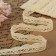 Knitted lace, 20 mm × 10 ± 1 m, beige color
