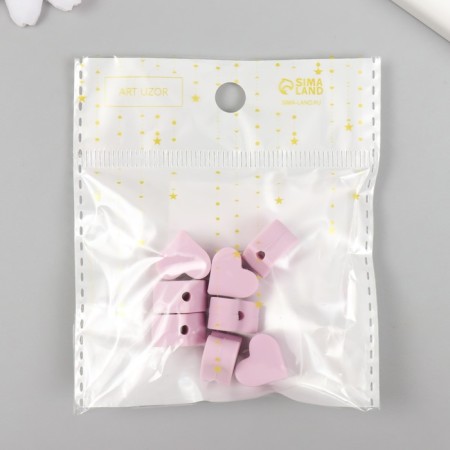Busina silicone "heart" lilac d = 1.4 cm-2