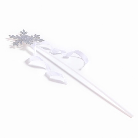 Carnival rod "snowflake", color silver-1