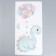 Sticker Plastic Interior color "Blue dinosaur with balloons" 30x60 cm