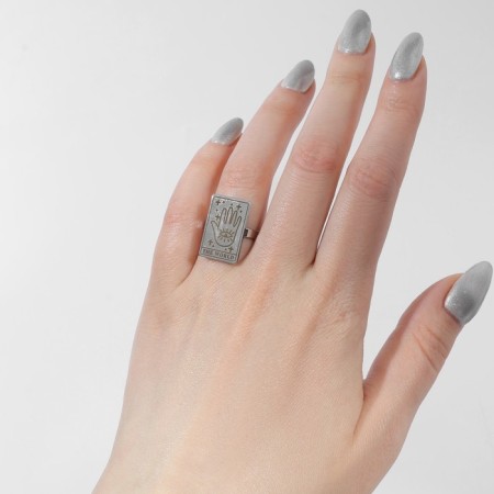 Ring "Tarot" World, Color Silver, 16 size-1