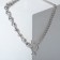 The necklace "chain" is a thread from crystals, white color in silver, 45 cm