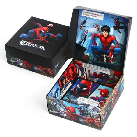 Gift folding box with 3D, Spider-Man, 15x15x7 cm