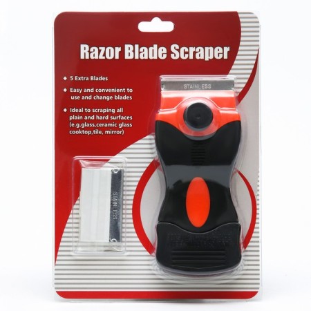 Scraper for glass ceramics + 5 blades, set