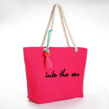 Bag Women's Beach Into the Sea, 50x34.5x14 cm, pink color-2