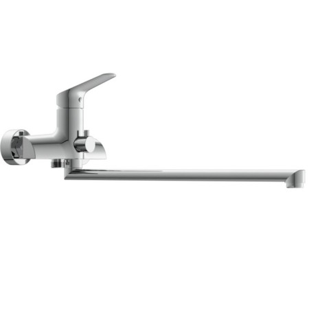 Cersanit flavis bath mixer, with a long spill, single -leaf, chrome-1
