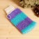Knitted washcloth "Mitten. Strip", mix, 23x12cm