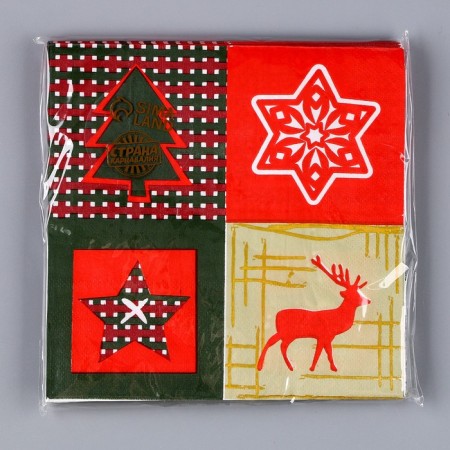 Paper napkins "New Year", 33x33 cm, set 20 pcs.-3