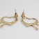 Earrings metal "heart" melting, color gold
