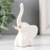 Souvenir Ceramics "Micro elephant" white with gold 5.5x4x9 cm