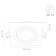 Pointed-built Lamp Tarf A2168PL-1wh, GU10, 50 W, 9.2x9.2x2.2 cm, white.