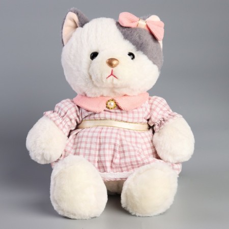 Soft toy "Little Friend", a cat in a pink dress-2