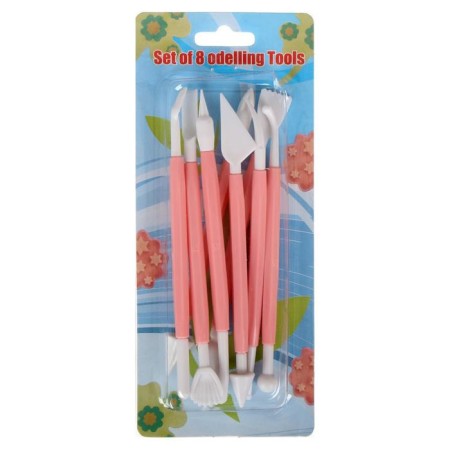 Set of glasses for modeling clay, plasticine, plastic, 8 pieces, mix-1