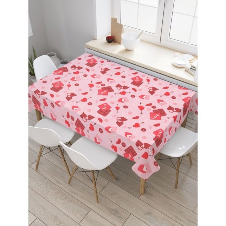 The tablecloth “Kiss Love”, rectangular, Saten, size 120x145 cm