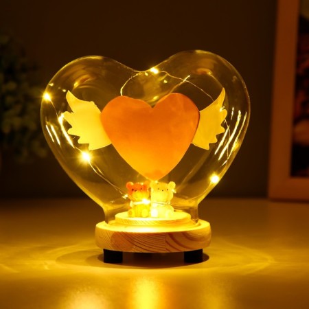 Nightlight "Colored heart" LED from batteries 3xlr44 13x7.2x12 cm Risalux-2