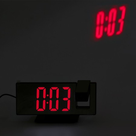 Clock - Electronic desk an alarm clock with a projection on the ceiling, thermometer, calendar, USB-7