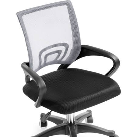 Computer chair Turin black/Light gray plastic/fabric, black/black 60x55x82 cm-5