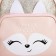 Baby backpack for a girl with a fox pocket, artificial leather, 27x23 x 10 cm