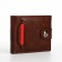 Male purse on a magnet, department for bills, for maps, for coins, brown color