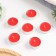 A set of tea candles aromatic "strawberries", 3.8x1.6 cm, 3.5 hours, 12 g, 6 pieces