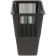 Basket for paper and garbage, 12 liters, plastic, mesh, rectangular, black