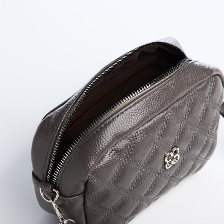 Bag Cross-Bodi with a zipper, gray color-5