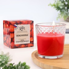 Aromatic candle in a glass of 